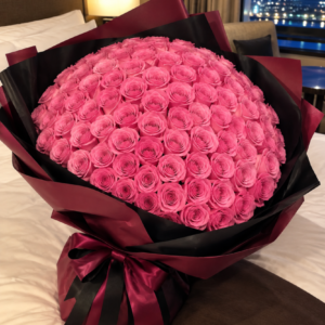 生花ピンクバラ108本66000円（税込）～